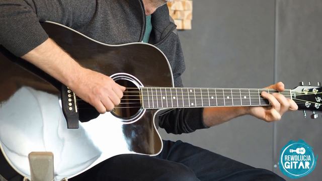 Harley Benton D-120CE BK. TEST. смотреть онлайн