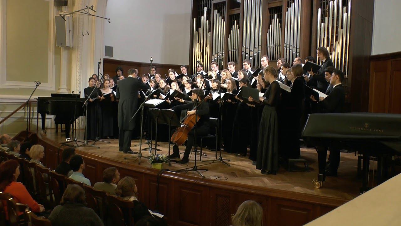 К. Бодров - Торжественный кант в честь ректора А.С. Соколова для виолончели и хора смотреть онлайн