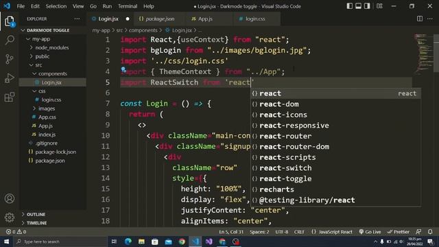 How to enable Dark Mode in React with CSS | React dark mode toggle смотреть онлайн