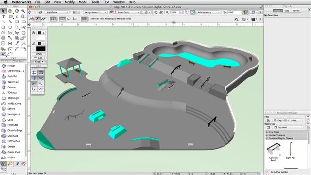 Freeform Modeling - Adding Benches and Light Posts смотреть онлайн