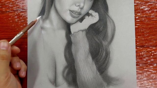 Realistic Portrait Drawing - Graphite & White Charcoal Pencil (Part 2) | BMD Portraits смотреть онлайн