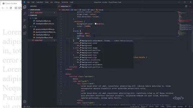 Custom browser scrollbar using OverlayScrollbar смотреть онлайн