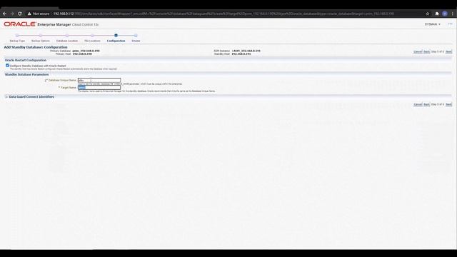 Create Physical Standby database using OEM 13c - Data guard configuration steps смотреть онлайн