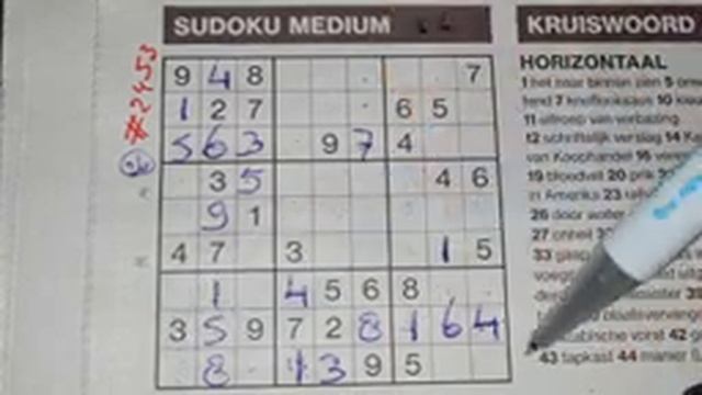 Again, regular Sudoku Solved! (#2453) Medium Sudoku puzzle. 03-11-2021 смотреть онлайн