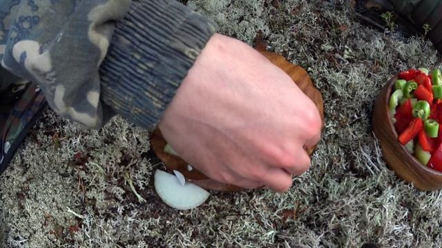 Говяжий печень с овощами! Готовим в лесу!!! Походная кухня? смотреть онлайн