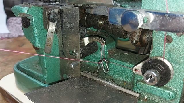 Заправка китайского оверлока, настройка натяжения нити смотреть онлайн