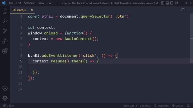The AudioContext was not allowed to start. It must be resumed or created after a user gesture (FIX) смотреть онлайн