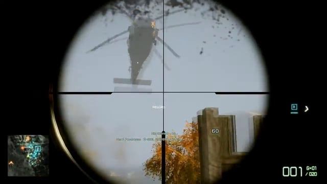 Battlefield Bad Company 2 | Epic Helicopter Snipe смотреть онлайн