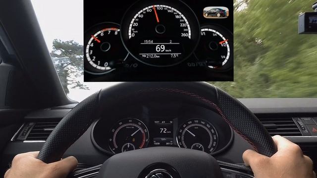 VW Beetle 2.0TSI (SG) vs. Skoda Octavia RS 2.0TSI (DSG) 0-200 Km/h Tacho POV смотреть онлайн