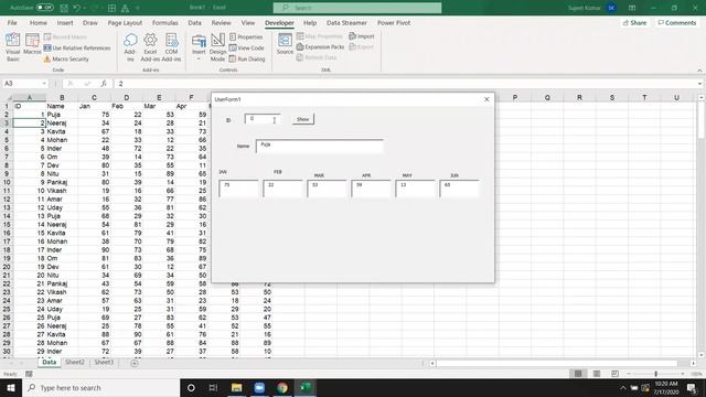 Excel VBA Userform - Easy Excel Macros - Load Sheets Data on Userform смотреть онлайн