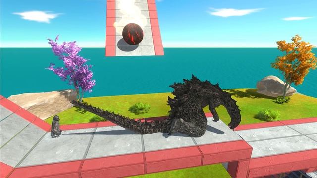 Fire ball in the beginning and Giant spike at the end! - Animal Revolt Battle Simulator смотреть онлайн
