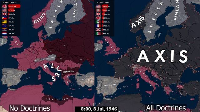 No Doctrines vs All Doctrines (Germany) | HOI4 Double Timelapse смотреть онлайн