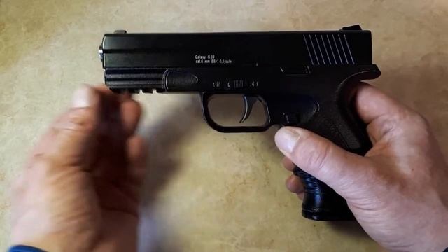 Обзор спрингового пистолета Galaxy G.39 калибр 6 мм, Airsoft. Неполная разборка, результаты отстрел смотреть онлайн