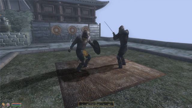 TES4 Oblivion прокачка навыка клинки и блокирования за одну минуту