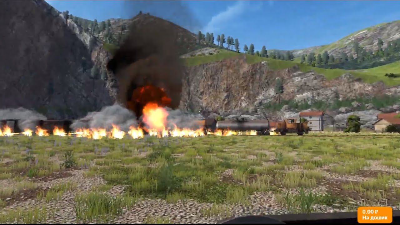 Derail Valley / 11 часть / Попал на 800 к , взрыв военных вагонов и цисцерн