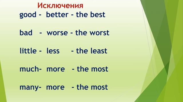 LESSON 41 СТЕПЕНИ СРАВНЕНИЯ ПРИЛАГАТЕЛЬНЫХ (DEGREES OF COMPARISON OF ADJECTIVES) ПРАВИЛА ,ИСКЛЮЧЕНИ смотреть онлайн