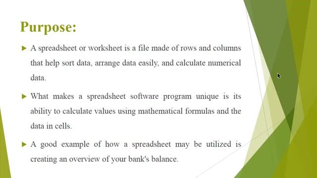 MS-Excel Part 2 Purpose of Spreadsheet Processor смотреть онлайн