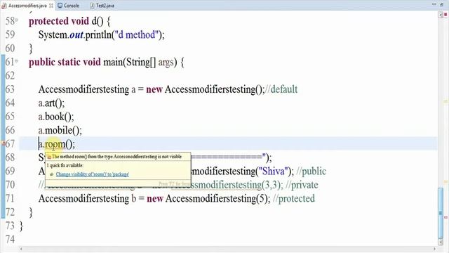 Java Tutorial for Beginners 27 - "Access modifiers" with example || Vyuha4S смотреть онлайн