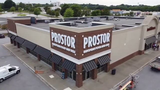 Вывеска PROSTOR для магазина в США. Объемные световые буквы. смотреть онлайн