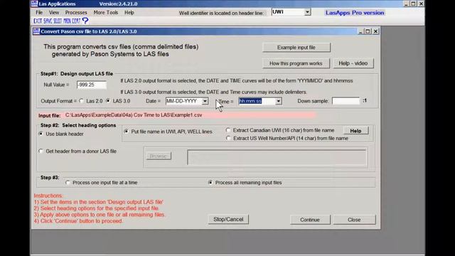08 Convert Pason Systems csv file to LAS 2.0/LAS 3.0 смотреть онлайн