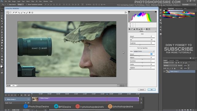Photoshop Tutorial - War Scene Color Grading DSLR Footage [Photoshopdesire.com] смотреть онлайн
