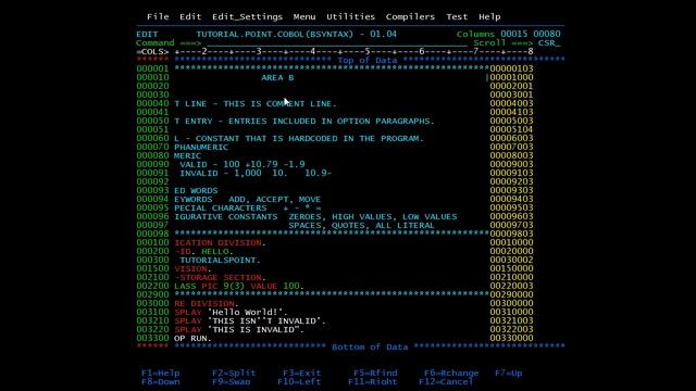 COBOL - Basic Syntax смотреть онлайн