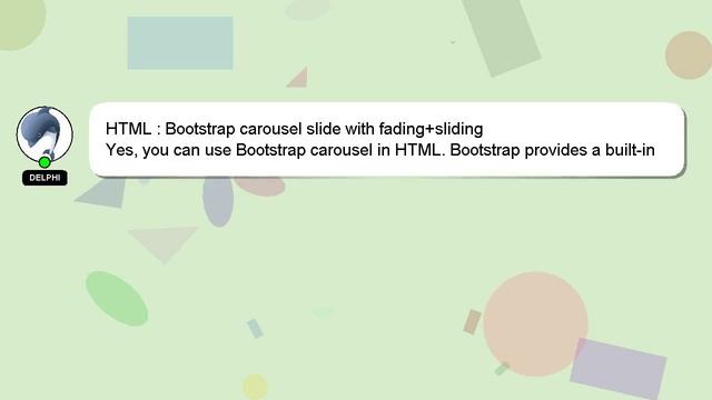 HTML : Bootstrap carousel slide with fading+sliding смотреть онлайн