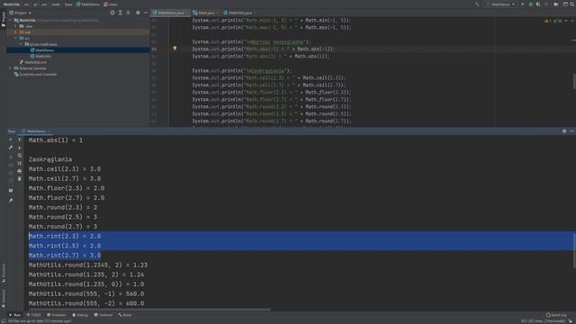 Matematyka w programowaniu Java. Przegląd metod klasy Math. Dodatkowe metody pomocnicze смотреть онлайн