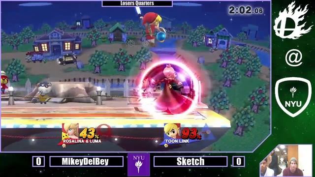MikeyDelBey (Rosalina) vs Sketch (Toon Link, Meta Knight) - LQ - NYU Fall '16 Monthly #3 смотреть онлайн