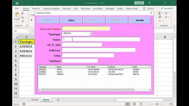 APPLICAZIONE COMPLETA con VBA in Excel - Casella Combinata e Tab Index 17 смотреть онлайн