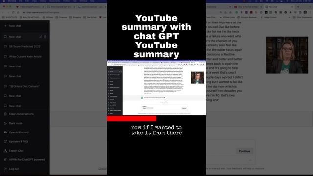 Use ChatGPT To Get A Video Transcript And Summary
