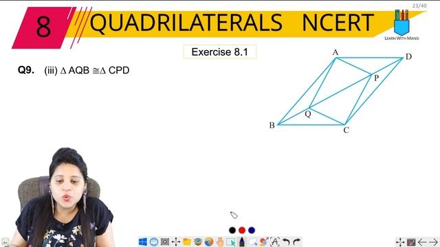 Class 9 Maths | Chapter 8 | Exercise 8.1 Q9 | Quadrilaterals | NCERT смотреть онлайн