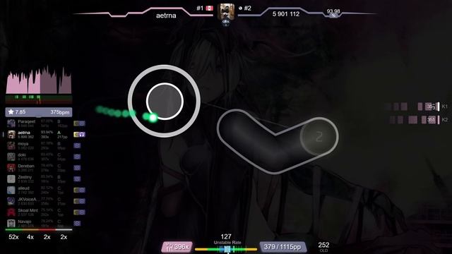 aetrna | Imperial Circus Dead Decadence - Shinbatsu [Extra Collab] +HDDT 94.04% {180pp 4❌} - osu! смотреть онлайн