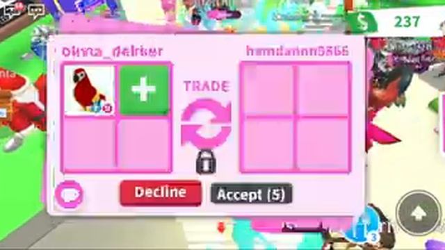 ЧТО дают за ПОПУГАЯ в 2023 году? На КОГО я ОБМЕНЯЛА попугая?/Trade Parrot/ Adopt Me Roblox Trade смотреть онлайн