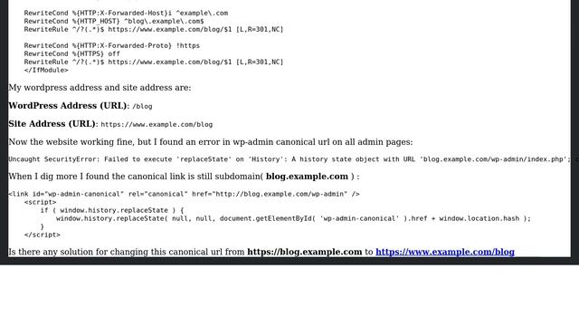 Wordpress: Wrong canonical link on wp-admin pages смотреть онлайн