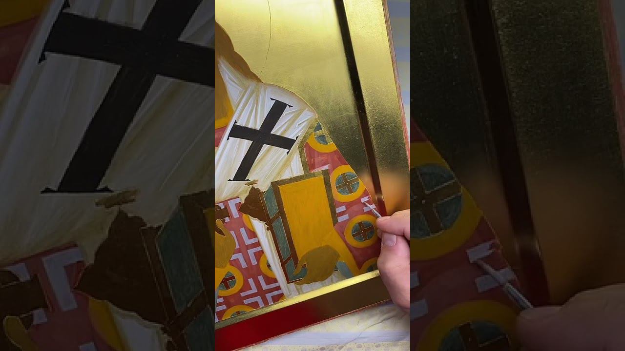 Пишем святого Луку | Кресты на одежде смотреть онлайн