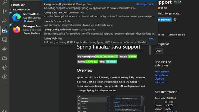 Extensión Spring Initializr Java Support Visual Studio Code 2022 10 18 12 08 53 смотреть онлайн
