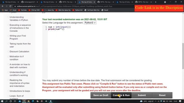 The Joy of Computing using Python Week 2 All Programming Assignments Solutions 2021 | NPTEL Course смотреть онлайн