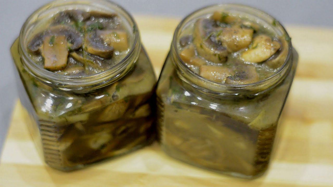 Закуска из маринованных шампиньонов - лучшая закуска из грибов для праздничного стола. смотреть онлайн
