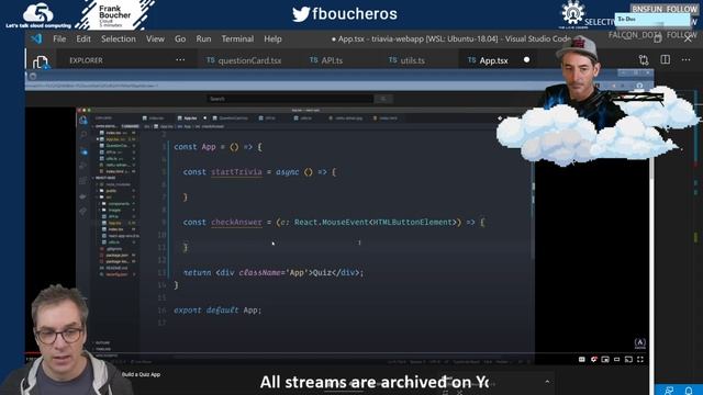 Stream 148 - Learning Typescript + Nodejs + React by building a trivia game смотреть онлайн