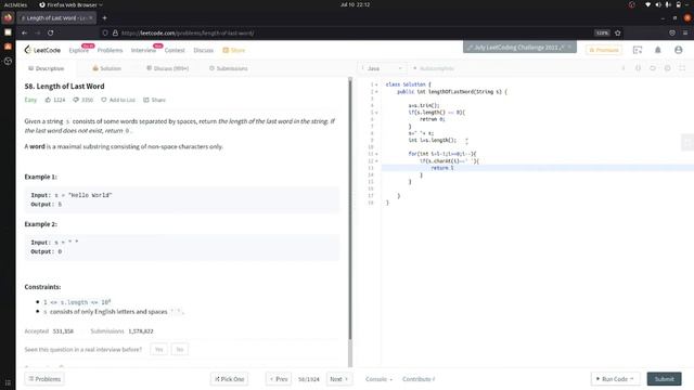 Length of Last Word in String | Java | Day- 56 смотреть онлайн