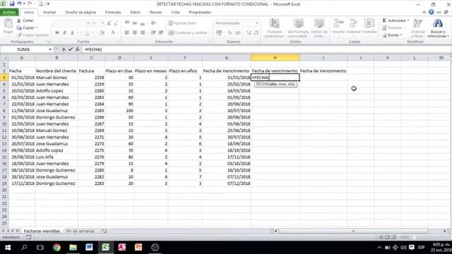 CALCULO EXACTO DE FECHA DE VENCIMIENTO DE FACTURAS/ EXCEL CONTABLE смотреть онлайн
