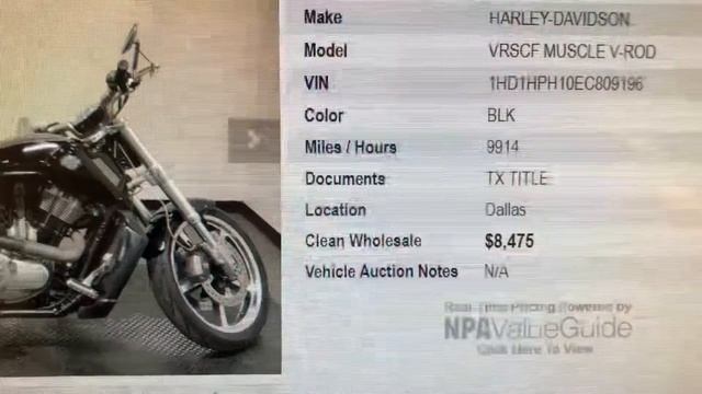 2014 Harley-Davidson VRSCF Muscle Аукцион NPA Мотоциклы из Америки смотреть онлайн