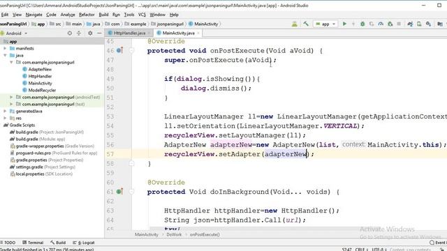 2 Json parsing in android studio for beginners url using listview and recyclerview смотреть онлайн