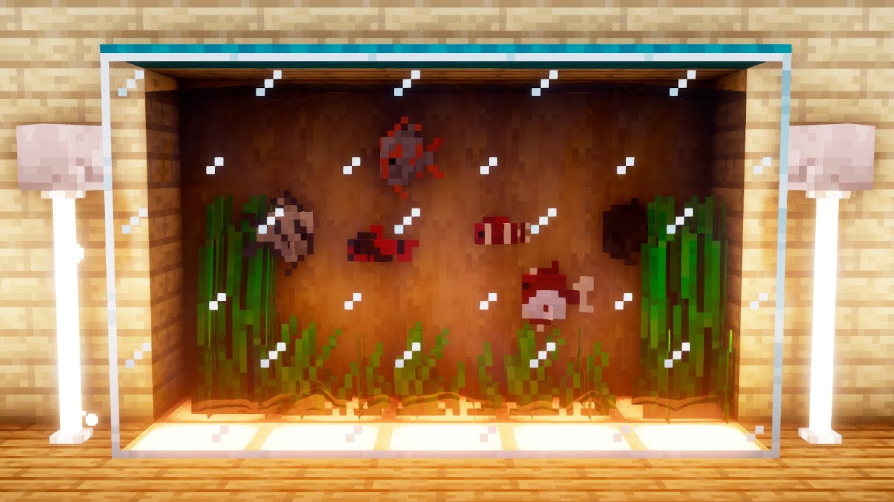 КАК СДЕЛАТЬ КРАСИВЫЙ АКВАРИУМ В МАЙНКРАФТ БЕЗ МОДОВ! смотреть онлайн