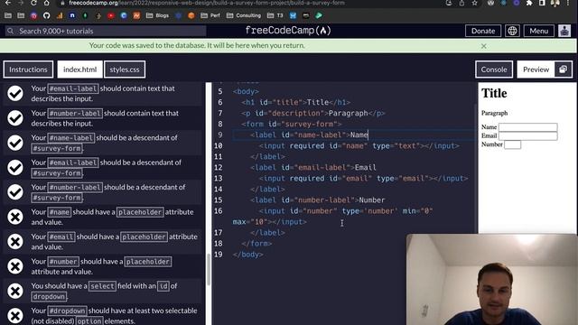 freeCodeCamp - Survey Form project смотреть онлайн