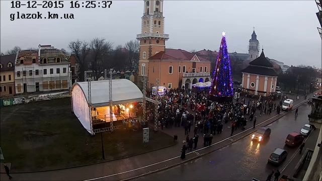 Открытие главной елки в Каменце Подольском 2016 смотреть онлайн