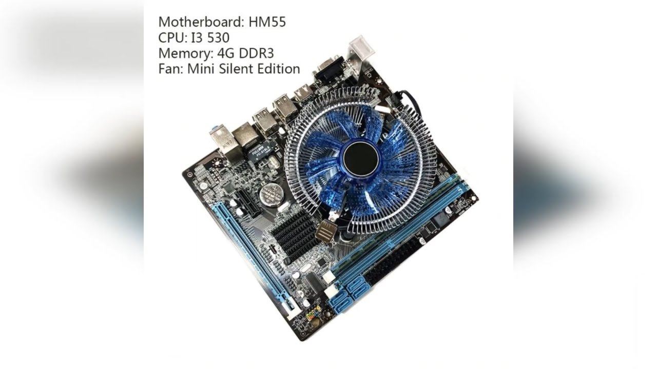 Комплект HM55 компьютерная материнская плата I3 I5 Lga 1156 4G вентилятор смотреть онлайн