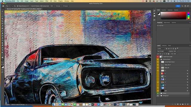 Abstract Oil Painting PSD Template How To Use смотреть онлайн