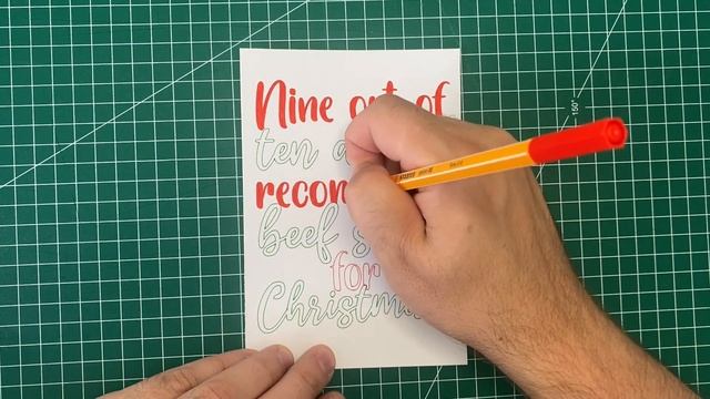 Draw the saying “Nine out of ten ducks recommend beef steak for Christmas” using the Cricut pen смотреть онлайн